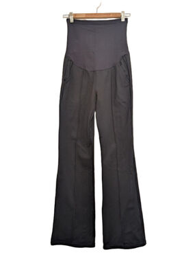 Women's Iuga Maternity Wide Leg Trousers in Black, Size M Professional Work Wear